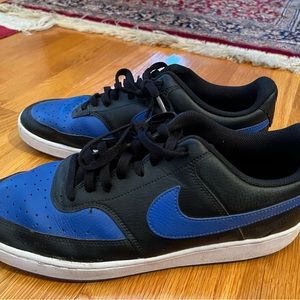 Nike Court Vision Low Sneakers Black Game Royal Blue